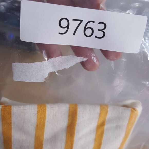 STYLE & CO Womens Top Petite P Yellow Stripe Pullover Chiffon Hem Hi Lo Stretch - Picture 6 of 6